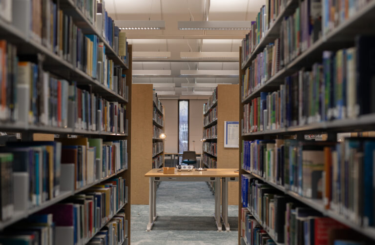 Book shelves in Main Library